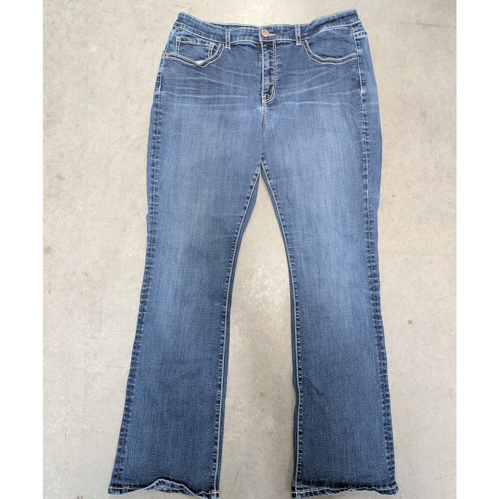 BKE Gabby Curvy Fit Original Rise Bootcut Jeans Size 32x33.5 Dark Wash Denim